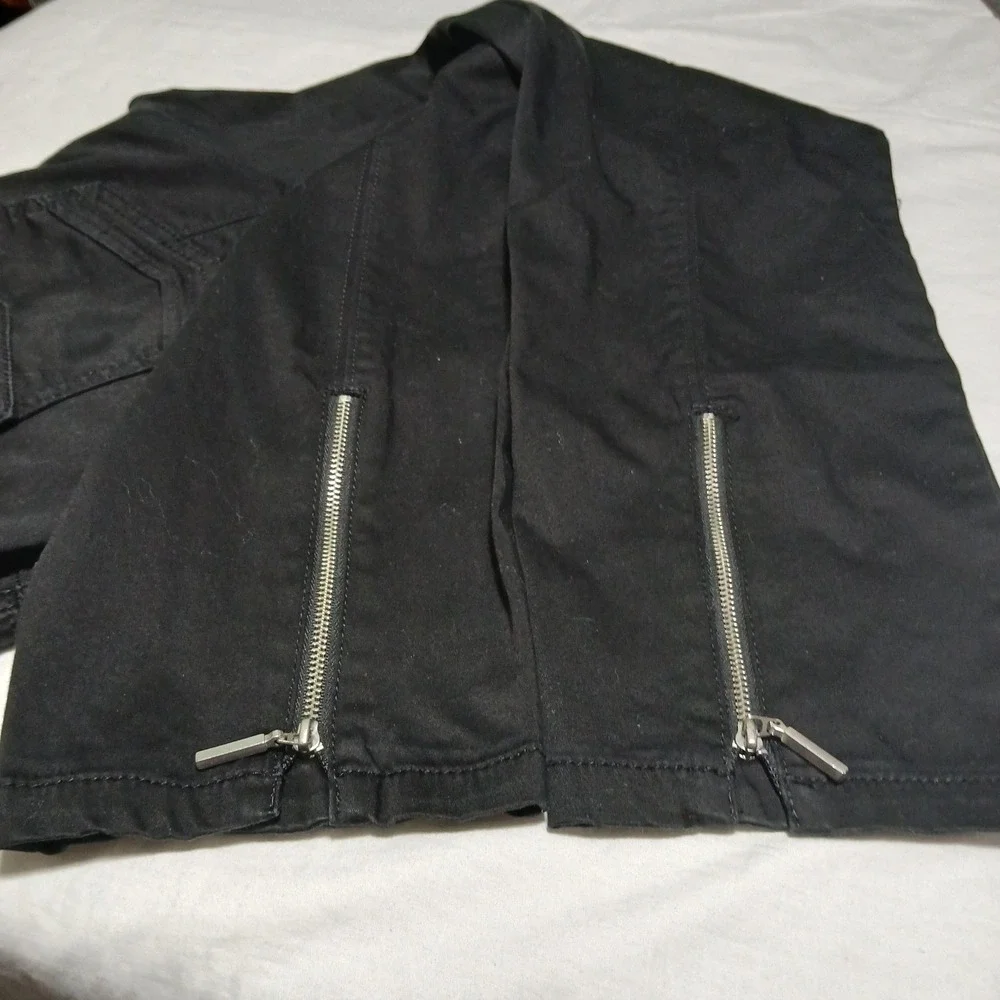 White House‎ Black Market Noir Ankle Pants Women's Size 6 Black Zippers - Picture 8 of 8